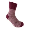 Hand Knit Women Wool Socks Rose White2 Hand Knit Women Wool Socks Rose – White