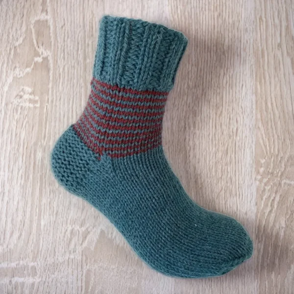 Hand Knit Women Wool Socks Sea Hand Knit Women Wool Socks Sea