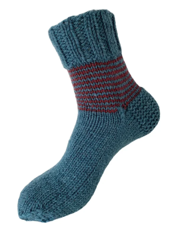 Hand Knit Women Wool Socks Sea2 Hand Knit Women Wool Socks Sea